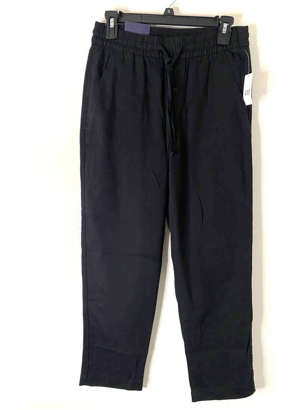 GAP Easy Pant Black Mid Rise Tapered Ankle Pull On Pants NWT
